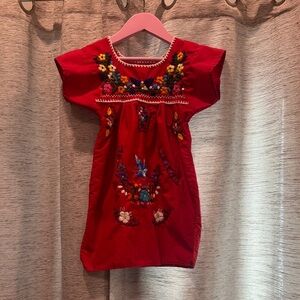 🚨2/$10🚨Embroidered Red Kids Dress